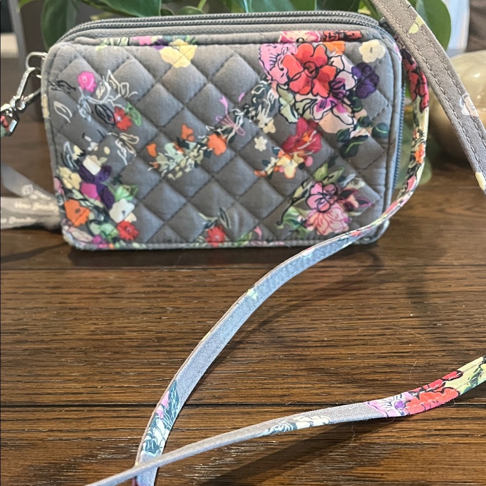 Vera Bradley Gray Floral Crossbody Bag